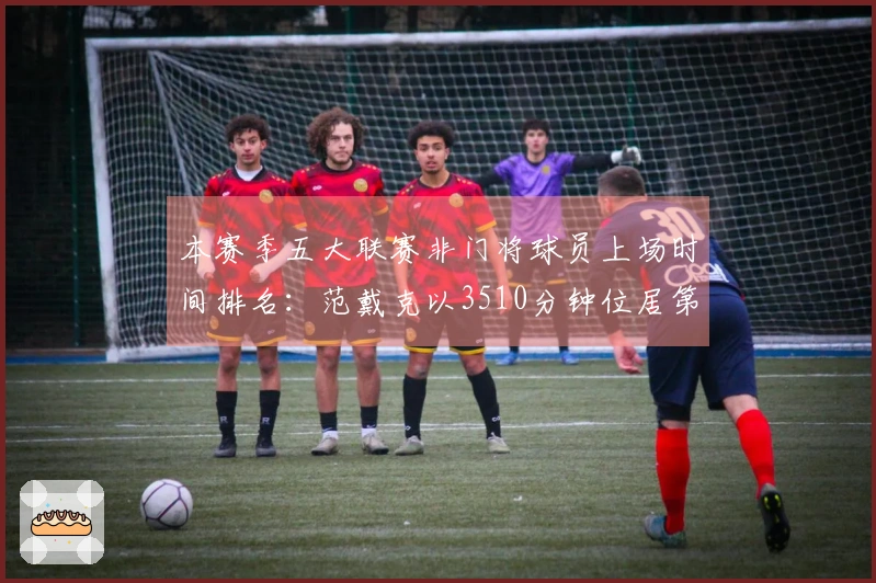 本赛季五大联赛非门将球员上场时间排名：范戴克以3510分钟位居第三